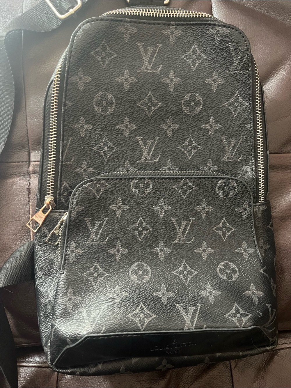 Louis Vuitton Black Monogram Sling Bag